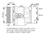 FC0344 A/C Compressor 1067110 7340657 SEAT ALHAMBR 1996-